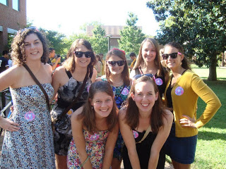 Delta Gamma sisters tailgating